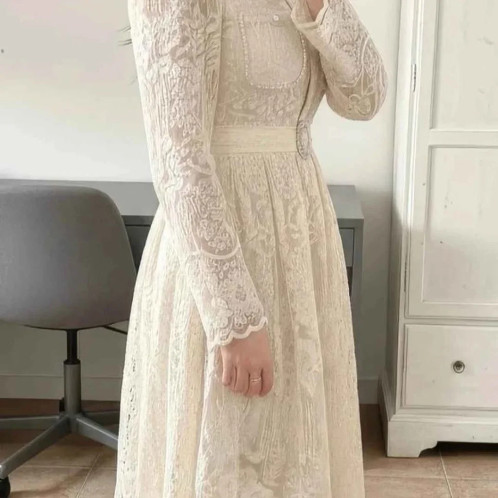 Cream beige maxi dress – photo 2